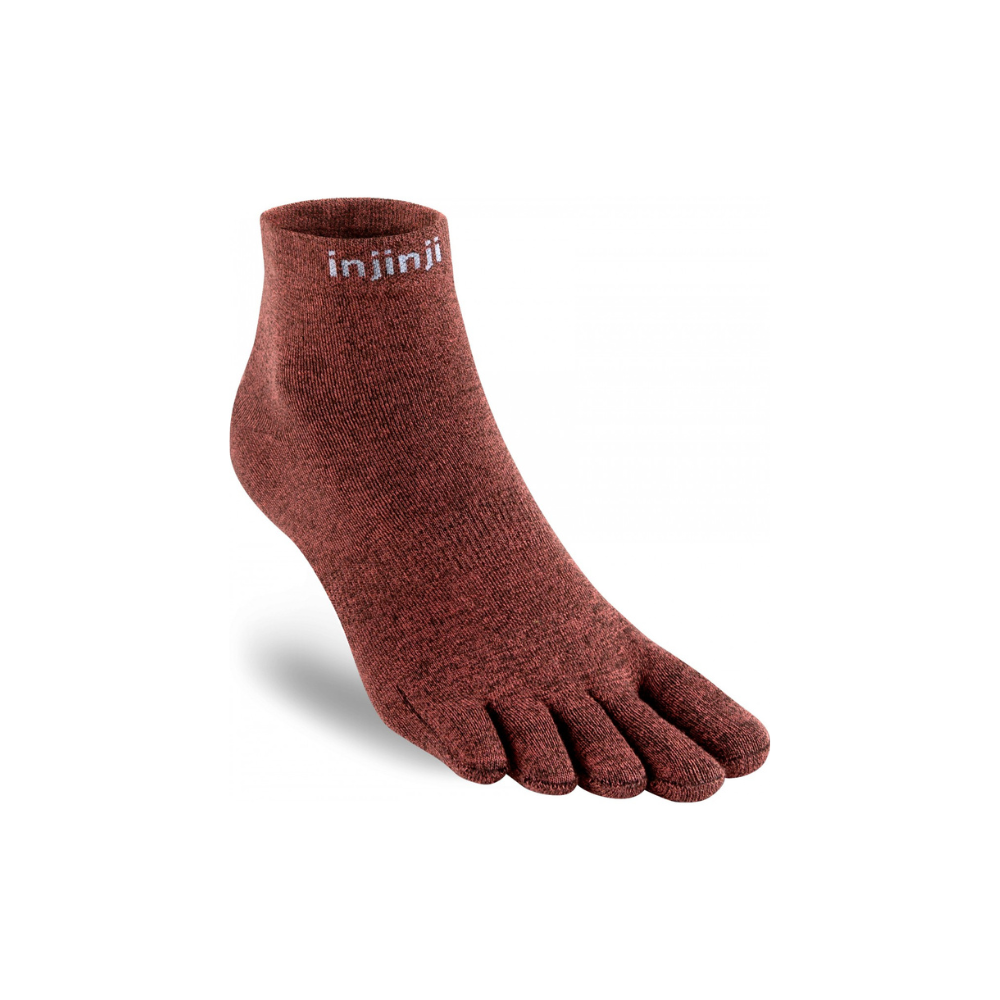 Calcetines INJINJI Calcetines Liner Mini Crew Gris/Blanco M (41-44)