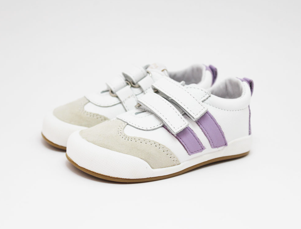 Zapatillas  BLANDITOS Milan Blanco y Lila 19