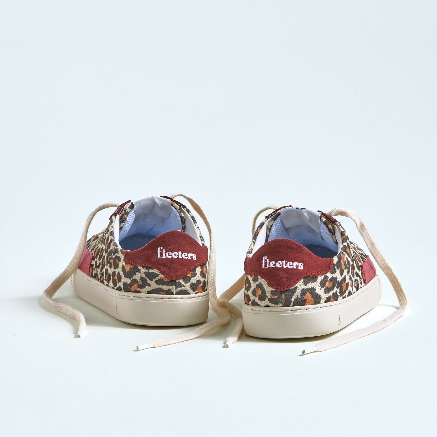 Zapatillas FLEETERS Peach Leopard & Borgona 38