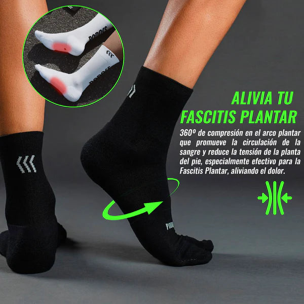 Calcetines PODOKS Podoks Calcetín Comfort (H3 - Tobillero) Negro L (42-44)