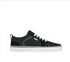 Black low-profile SPLAY REV LTS sneaker viewed from the side, with white laces and a white sole.