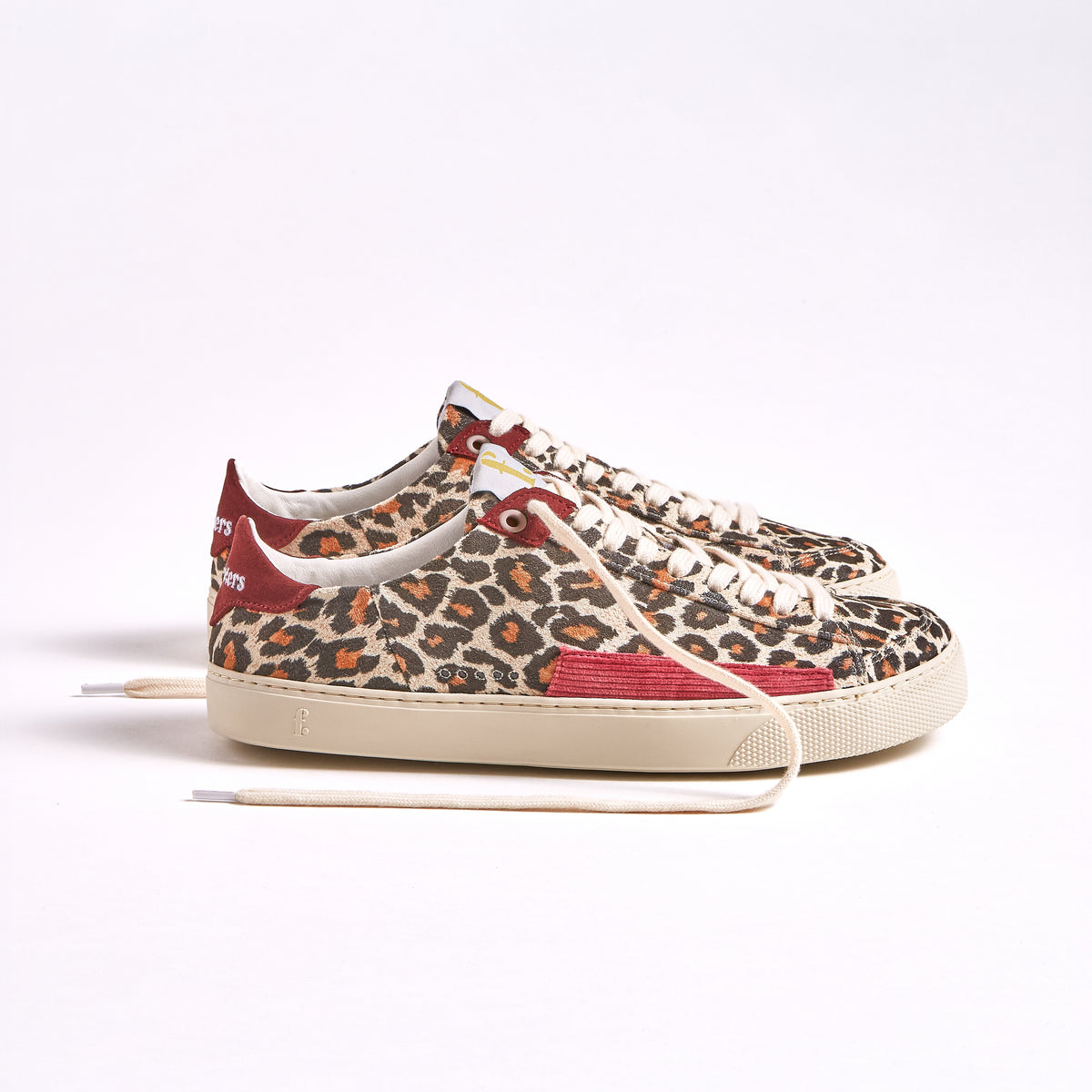 Zapatillas  FLEETERS Peach Leopard & Borgona 36