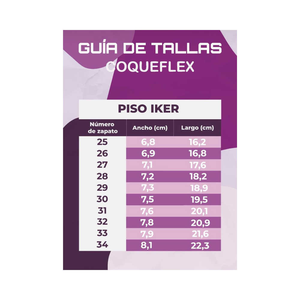 Size chart Puerto - 1446