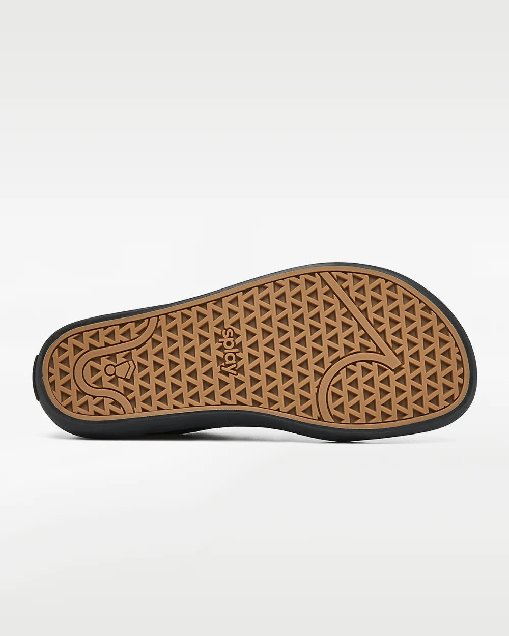Sneaker sole with a geometric triangle pattern and Splay logo.