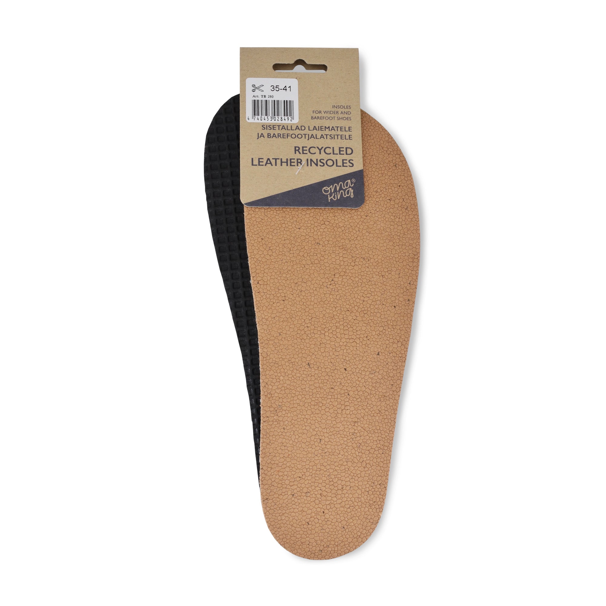 Plantilla Barefoot Recycled Leather