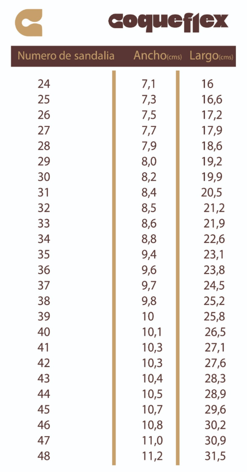 Size chart Stella - 1563